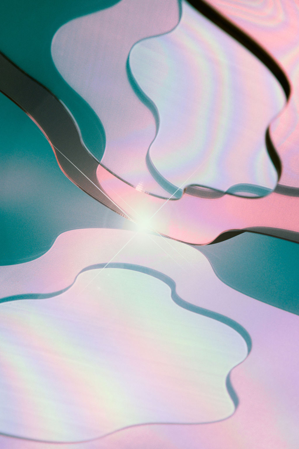 Rose Gold Wiggly Mirror 36x50 cm