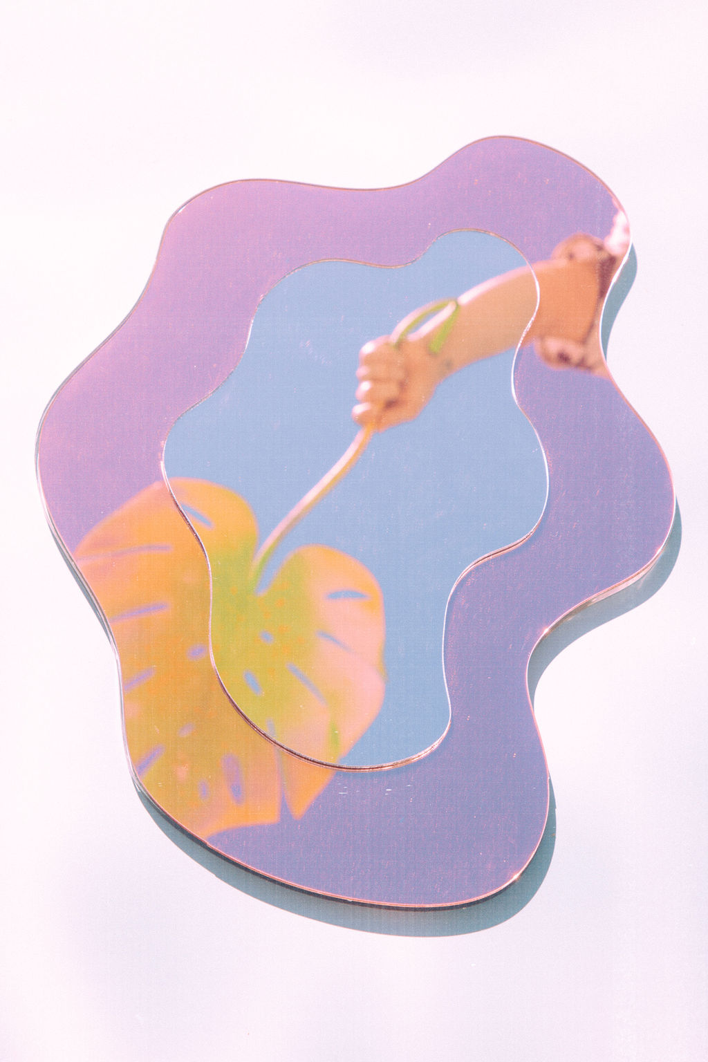 Rose Gold Wiggly Mirror 36x50 cm