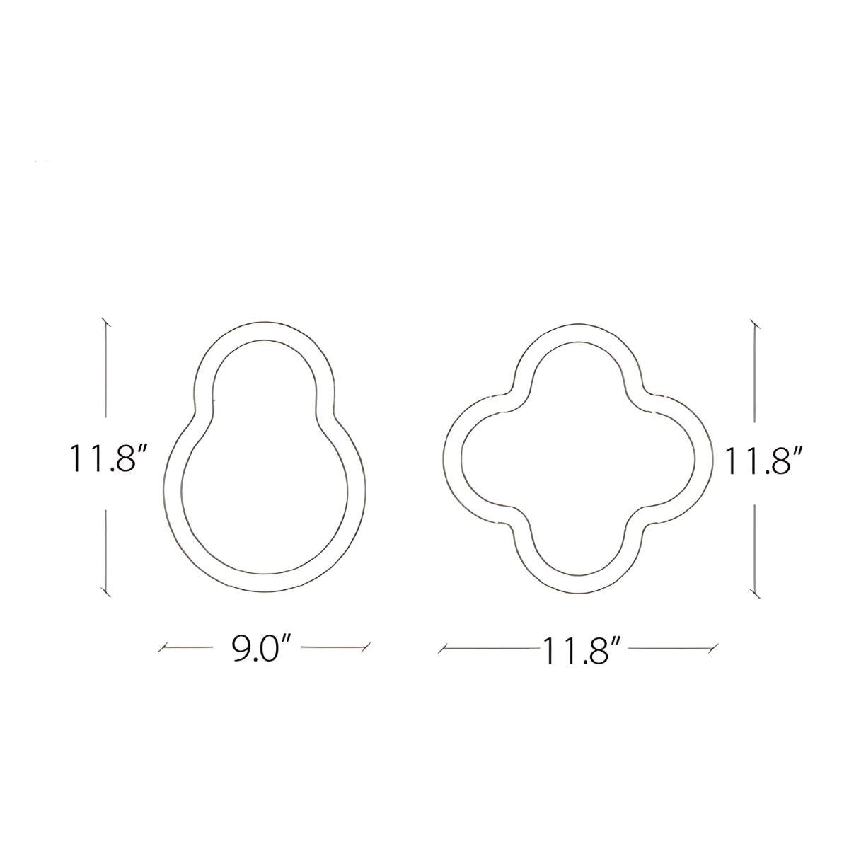 Clover Mirror 30x30 cm