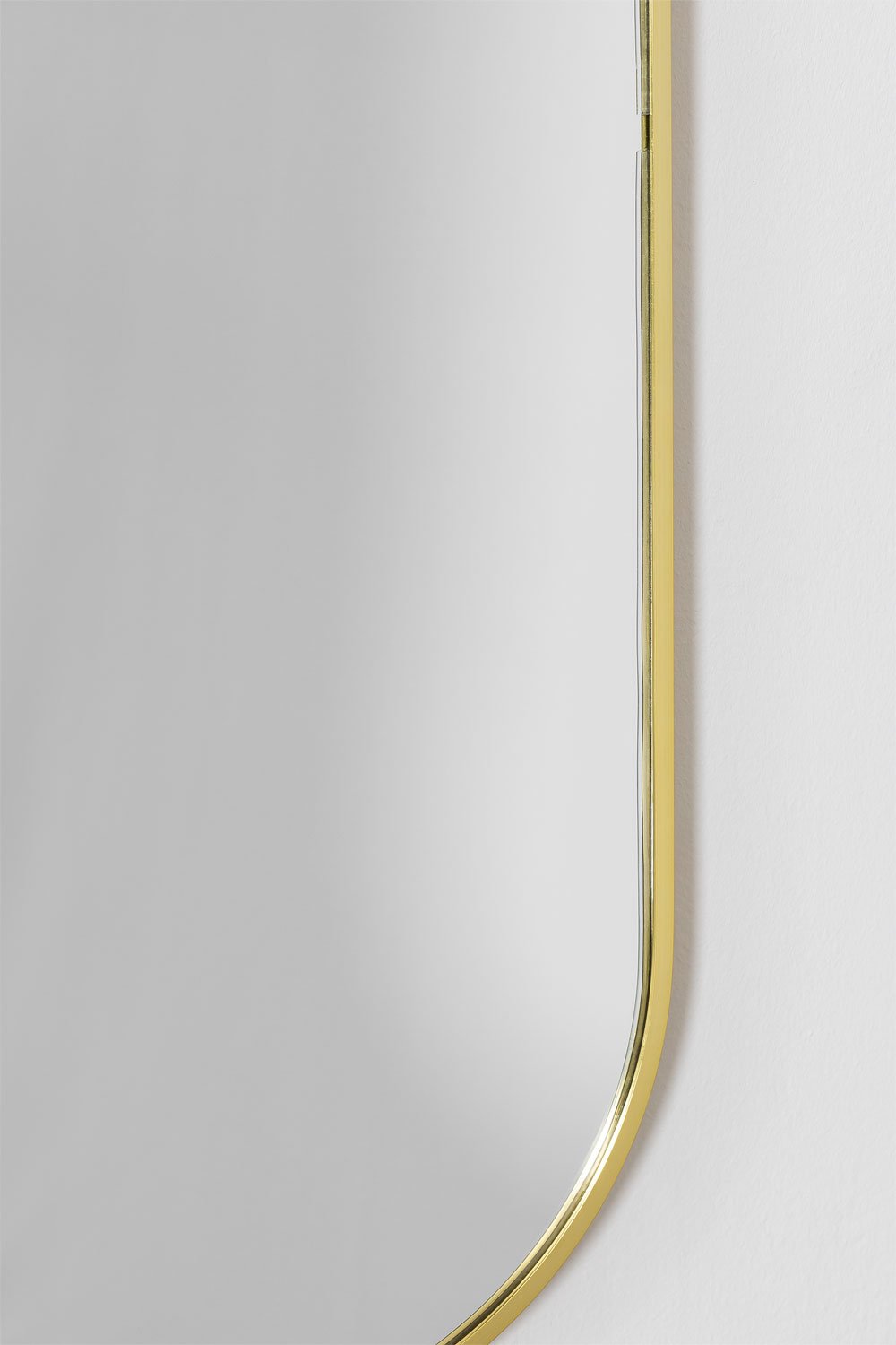 Oval Wall Mirror Metal Frame Elsie Gold