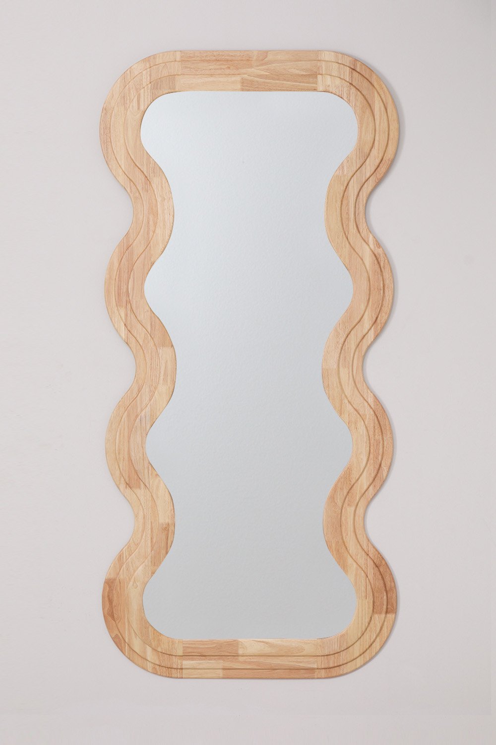 Mariela Velvet Wall Mirror 75x180 cm Papyrus