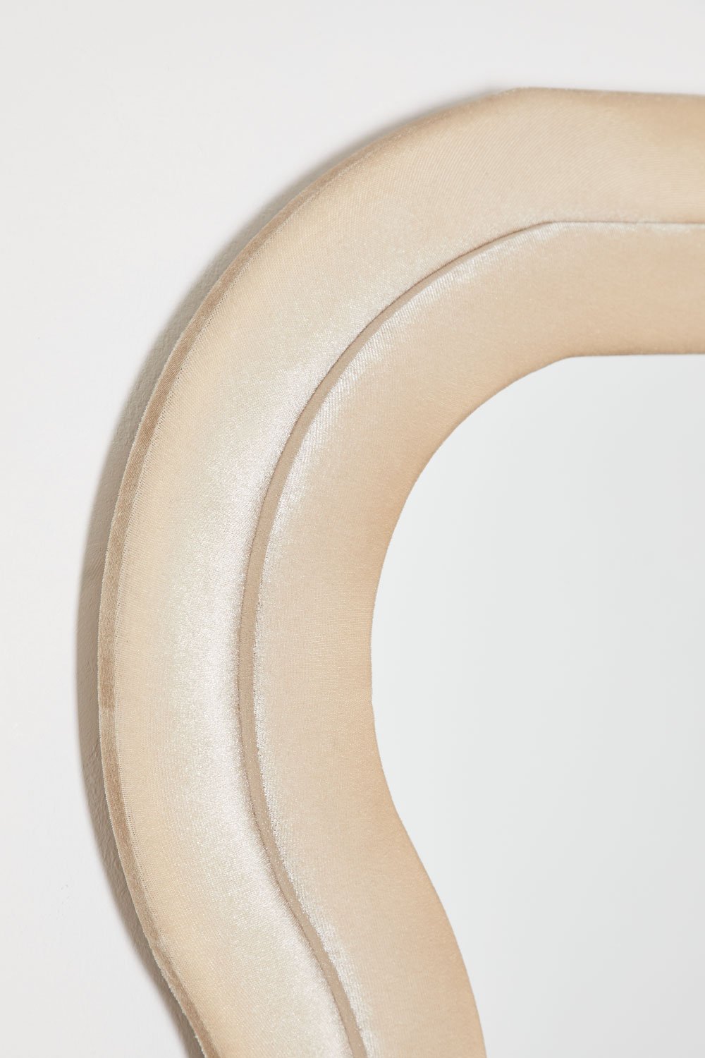 Mariela Velvet Wall Mirror 160x60 cm Beige