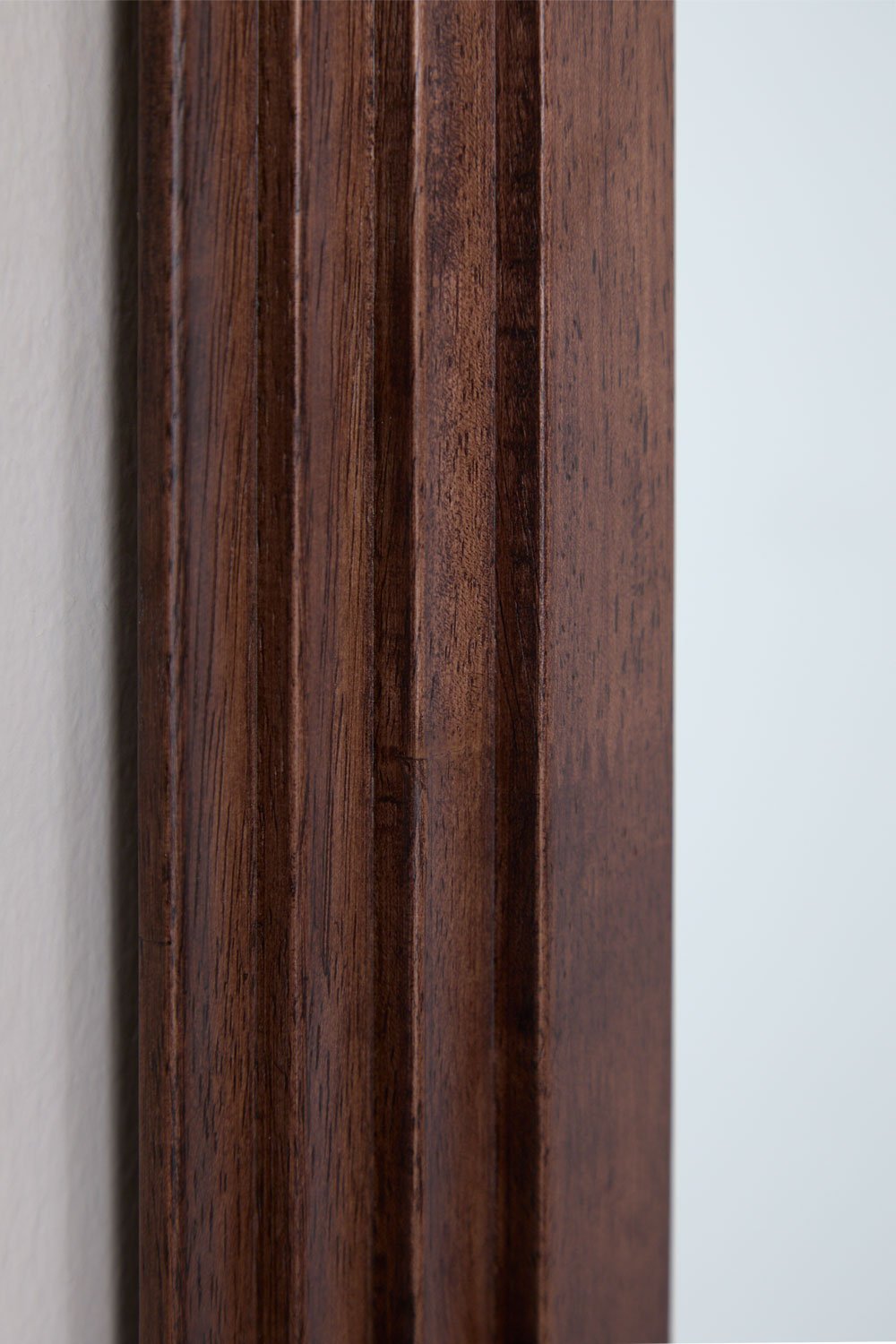 Oval Wall Mirror 50x165 cm Oak Wood Munar