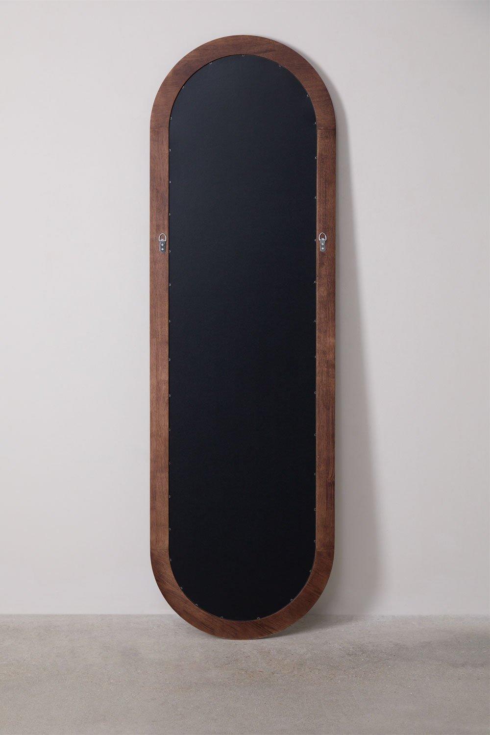 Oval Wall Mirror 50x165 cm Oak Wood Munar