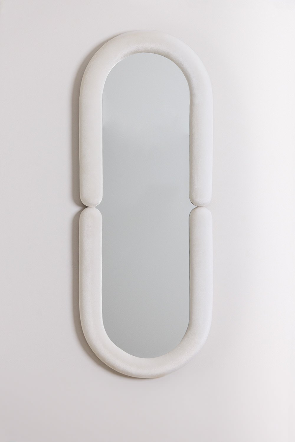 Oval Velvet Wall Mirror 60x160 cm Santes