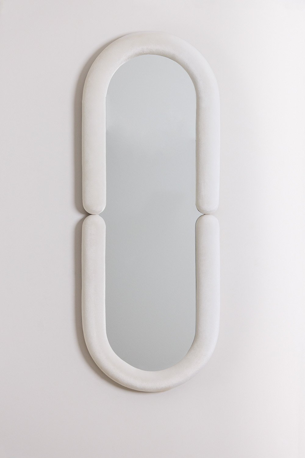 Oval Velvet Wall Mirror 60x160 cm Santes