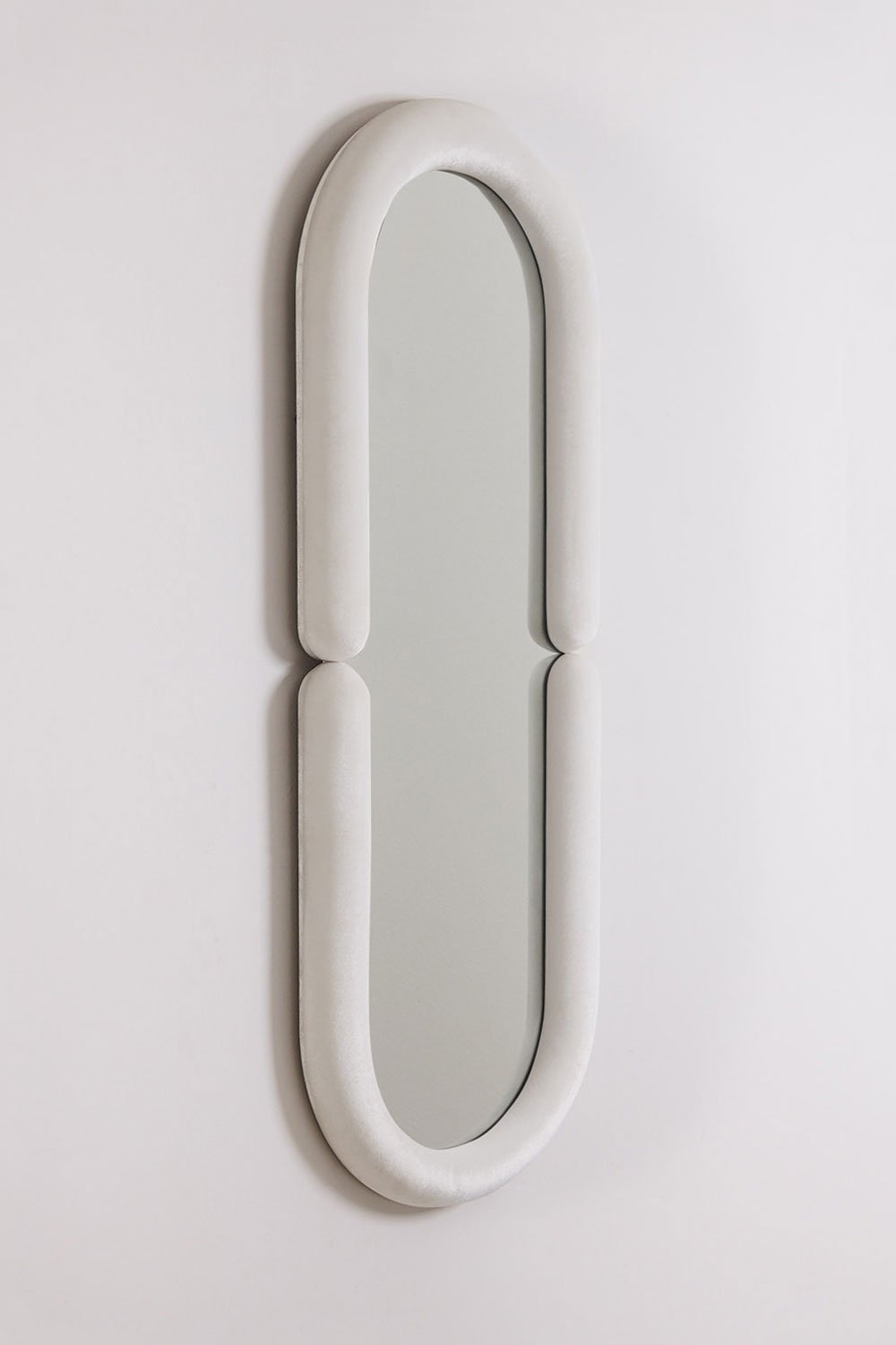 Oval Velvet Wall Mirror 60x160 cm Santes