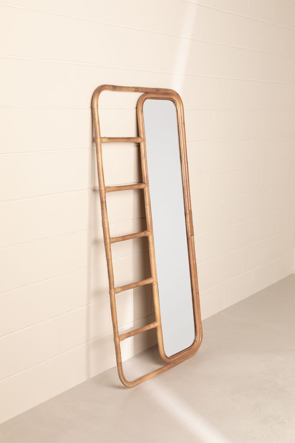 Rectangular Bamboo Floor Mirror 153x78.5 cm Marcus