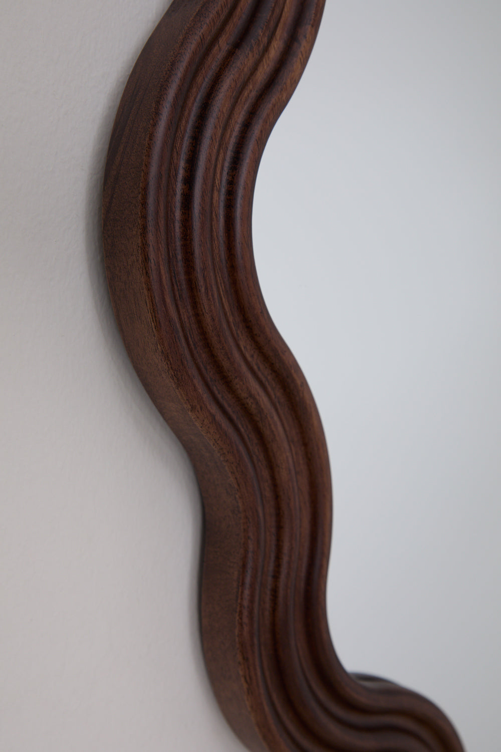 Round Wall Mirror Oak Wood Ø80 cm Luesia