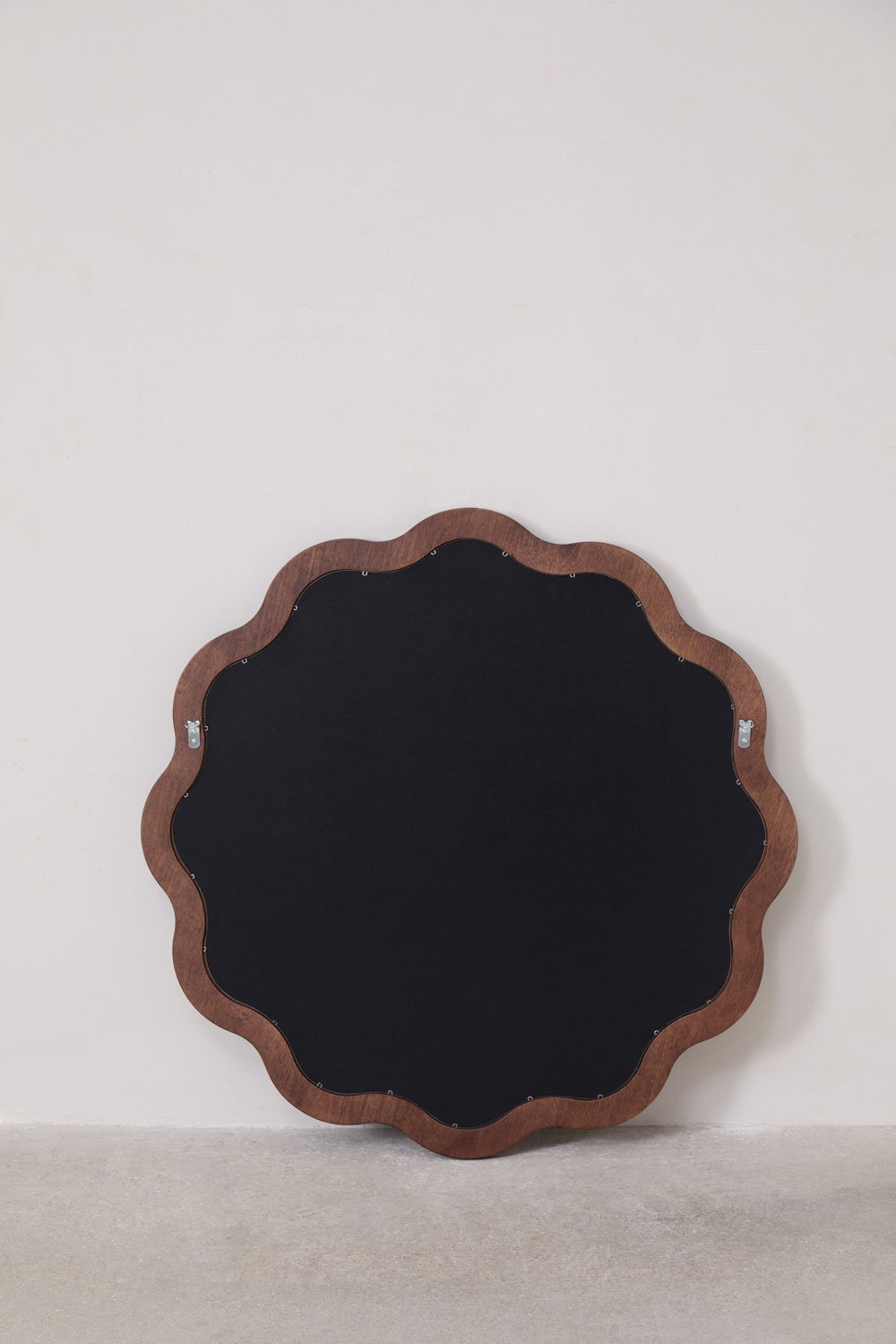 Round Wall Mirror Oak Wood Ø80 cm Luesia