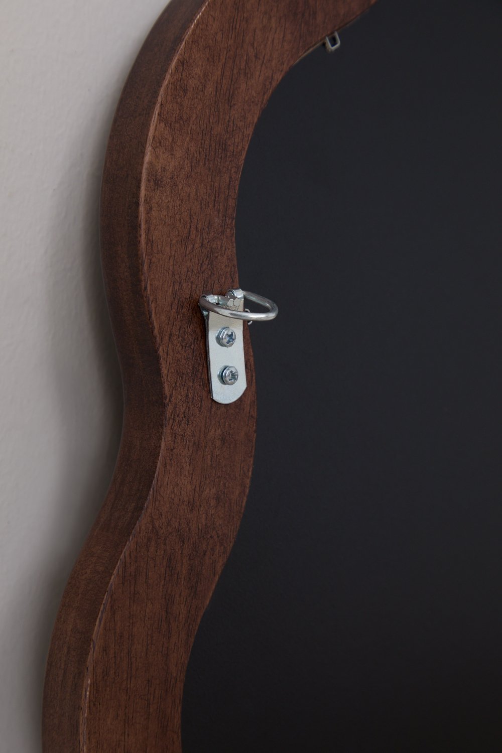 Round Wall Mirror Oak Wood Ø80 cm Luesia