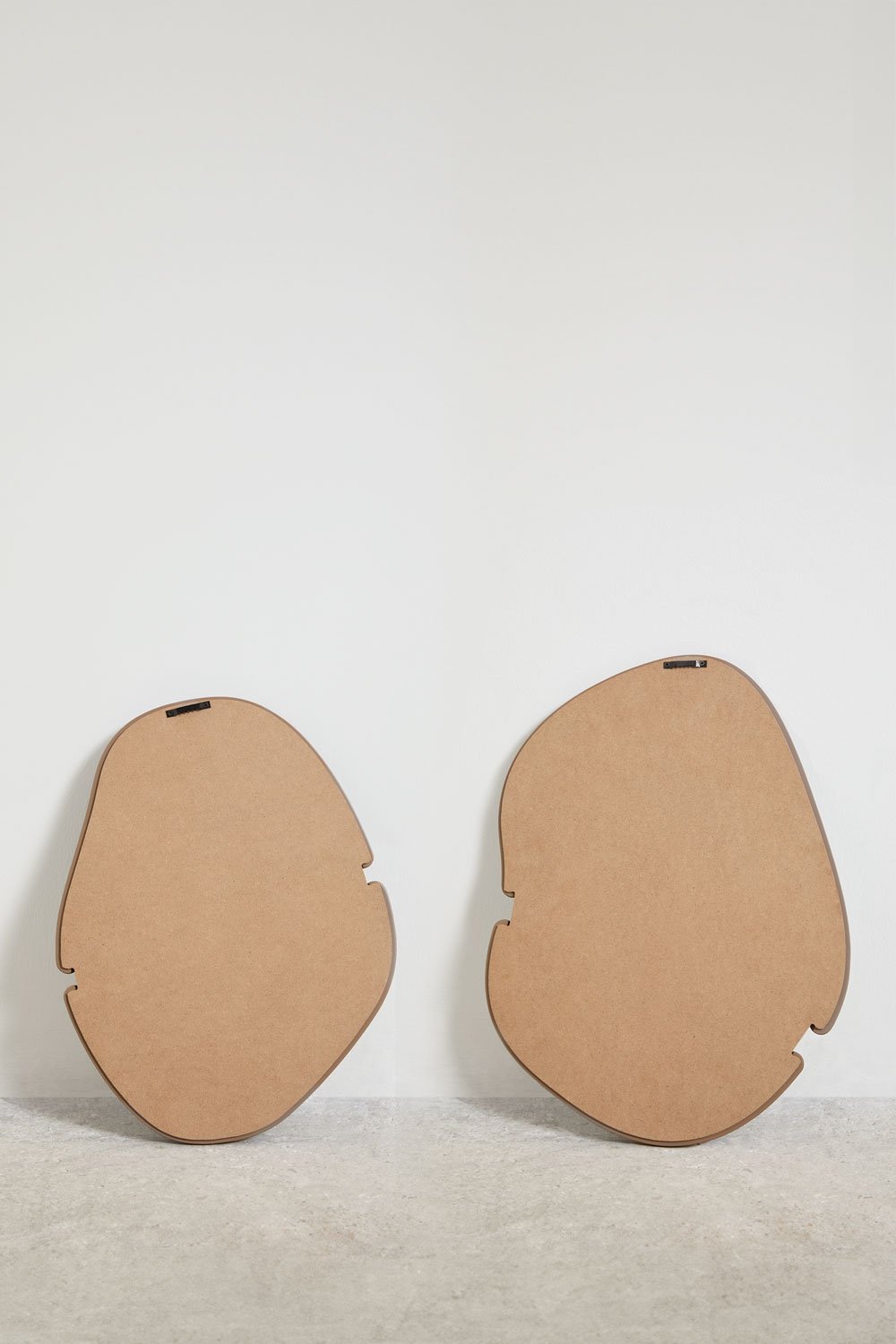 Set of 2 Oval Wall Mirrors Vixidel MDF