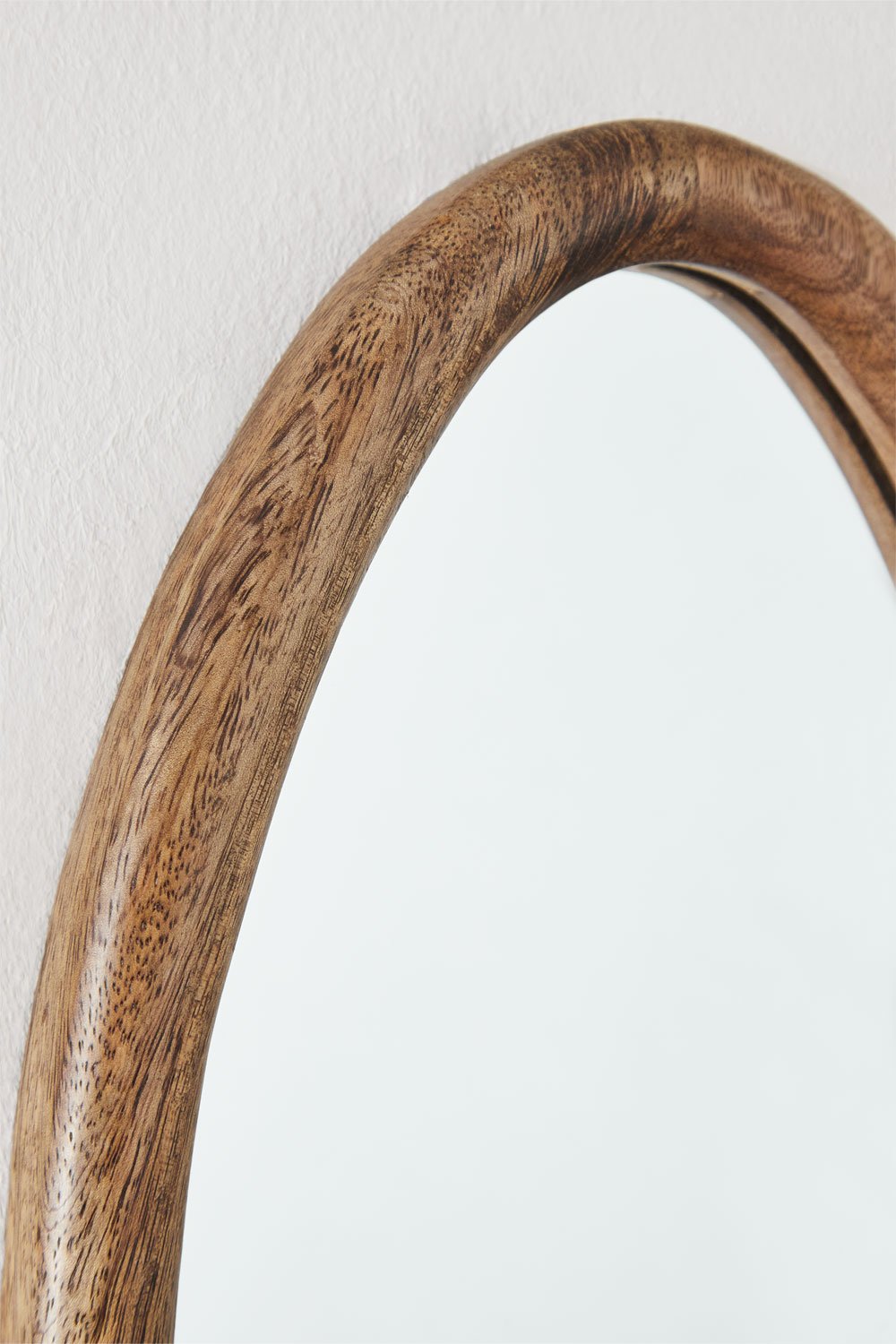 Set of 3 Wall Mirrors Mango Wood Gabael Design