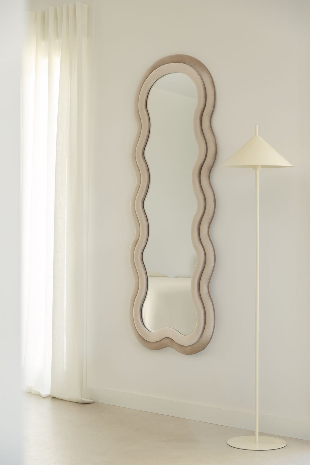 Evelyn upholstered wall mirror 60x160 cm