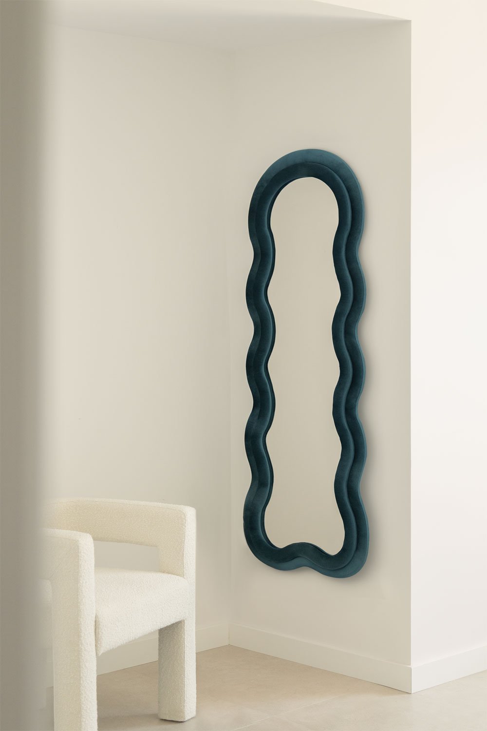 Evelyn upholstered wall mirror 60x160 cm