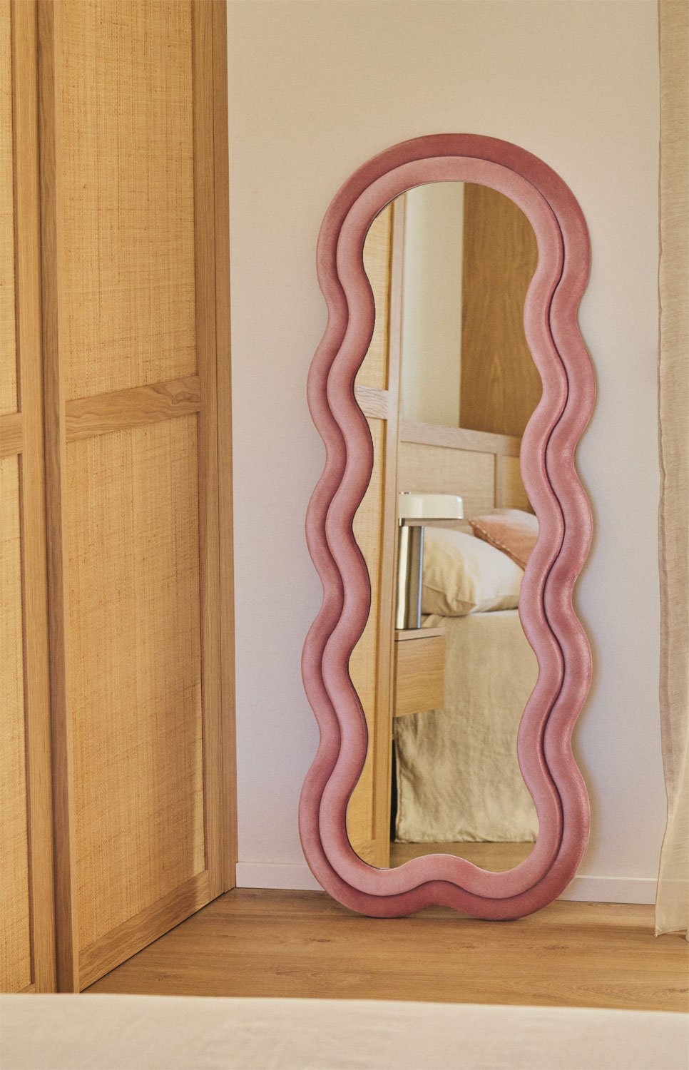 Evelyn upholstered wall mirror 60x160 cm