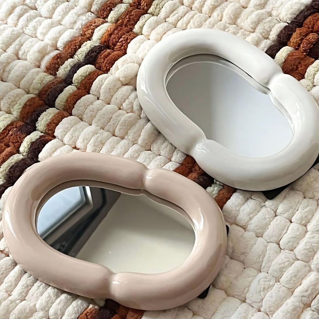 Oval Frame Vanity Mirror 14x22 cm Ceramic